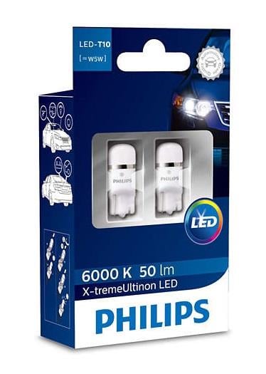 Philips 127996KX2 Лампа світлодіодна Philips X-TremeUltinon LED T10 12V W2,1x9,5d 127996KX2: Купити в Україні - Добра ціна на EXIST.UA!
