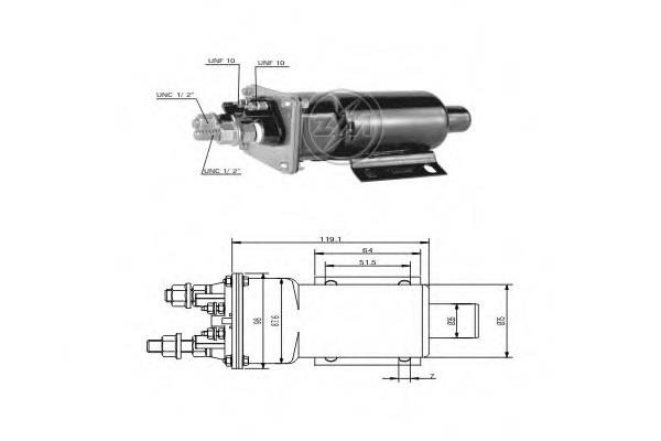 950 Zm Реле стартера втягивающее