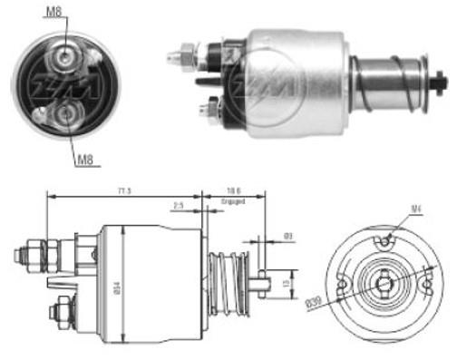 8495 Zm Реле стартера яке втягує