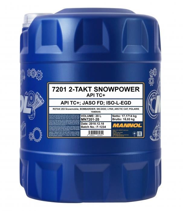 Mannol MN7201-20 Моторна олива MANNOL 7201 2-Takt Snowpower API TC+, JASO FD, ISO L-EGD, 20 л MN720120: Купити в Україні - Добра ціна на EXIST.UA!