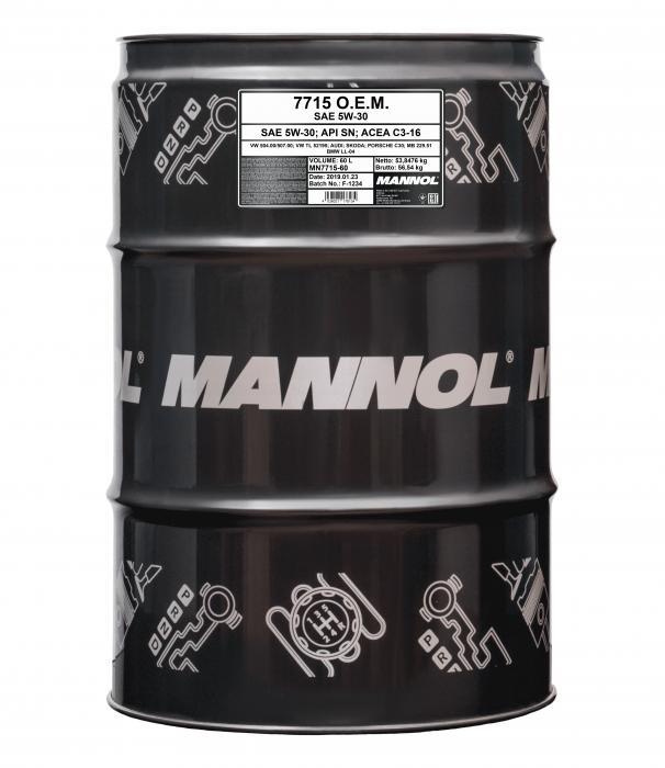 Mannol MN7715-60 Моторна олива MANNOL 7715 Longlife 504/507 5W-30 API SN/CF ACEA C3, 60 л MN771560: Купити в Україні - Добра ціна на EXIST.UA!