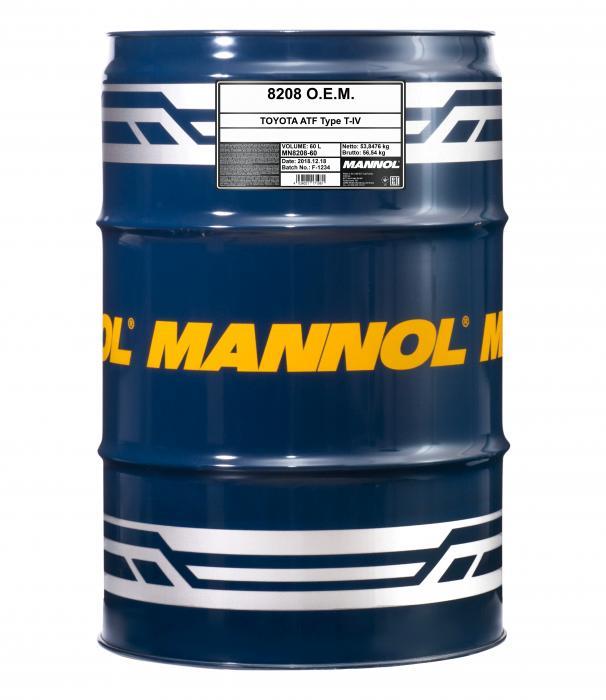Mannol MN8208-60 Олива трансміссійна Mannol 8208 O.E.M. ATF Type T-IV, 60л MN820860: Приваблива ціна - Купити в Україні на EXIST.UA!