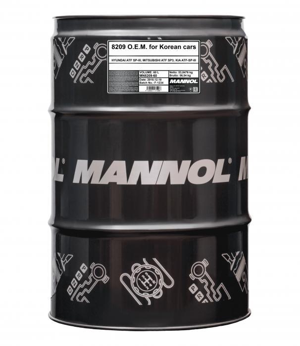 Mannol MN8209-60 Олива трансміссійна MANNOL O.E.M. 8209 for Korean cars ATF SP-III, 60 л MN820960: Купити в Україні - Добра ціна на EXIST.UA!