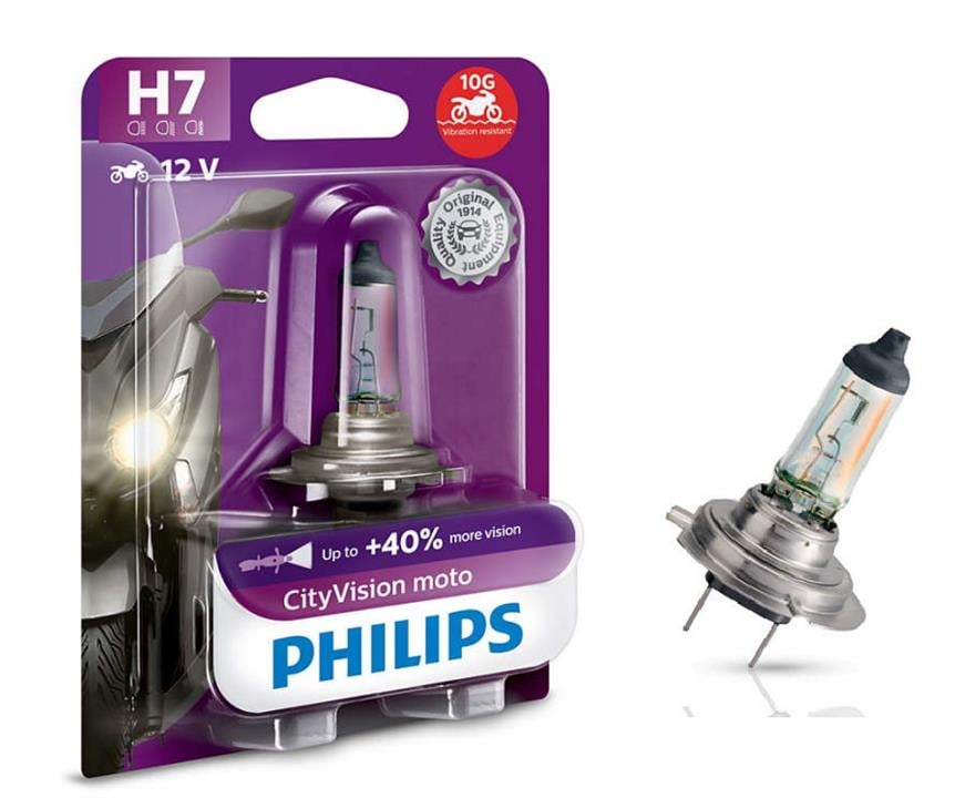 Philips 12972CTVBW Лампа галогенна Philips Cityvision +40% 12В H7 55Вт +40% 12972CTVBW: Приваблива ціна - Купити в Україні на EXIST.UA!