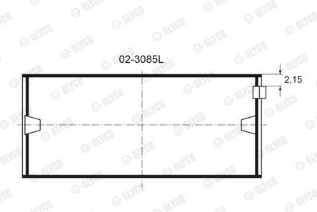 Вкладыши коренные, комплект, стандарт Glyco H084/5 STD