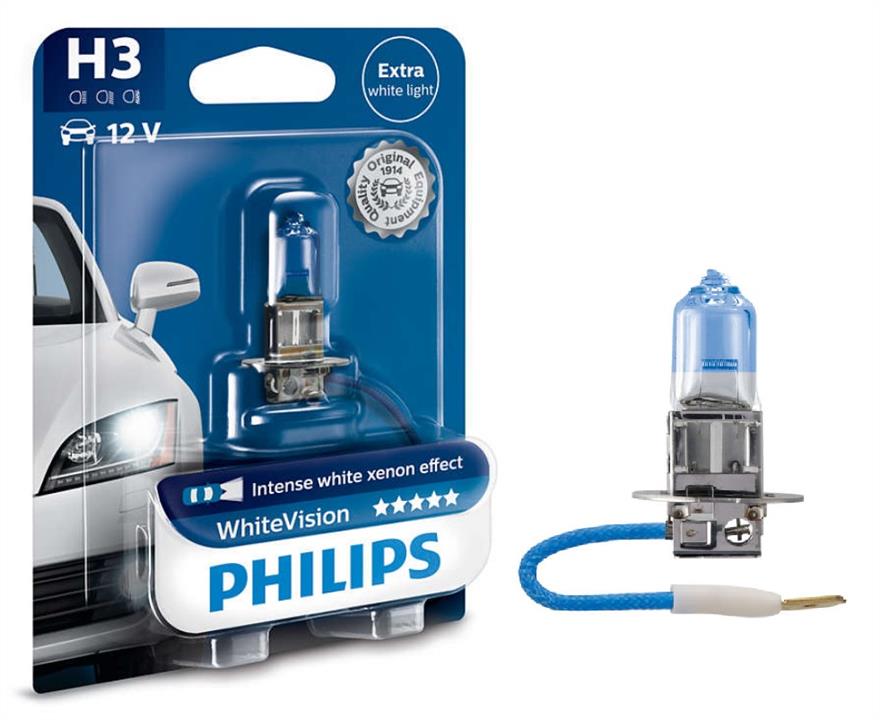 Philips Лампа галогенна Philips Whitevision Ultra 12В H3 55Вт – ціна 450 UAH