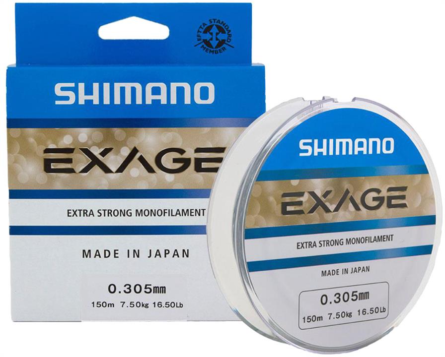 Shimano EXG30020 Волосінь Shimano Exage 300m 0.205mm 3.4kg EXG30020: Купити в Україні - Добра ціна на EXIST.UA!