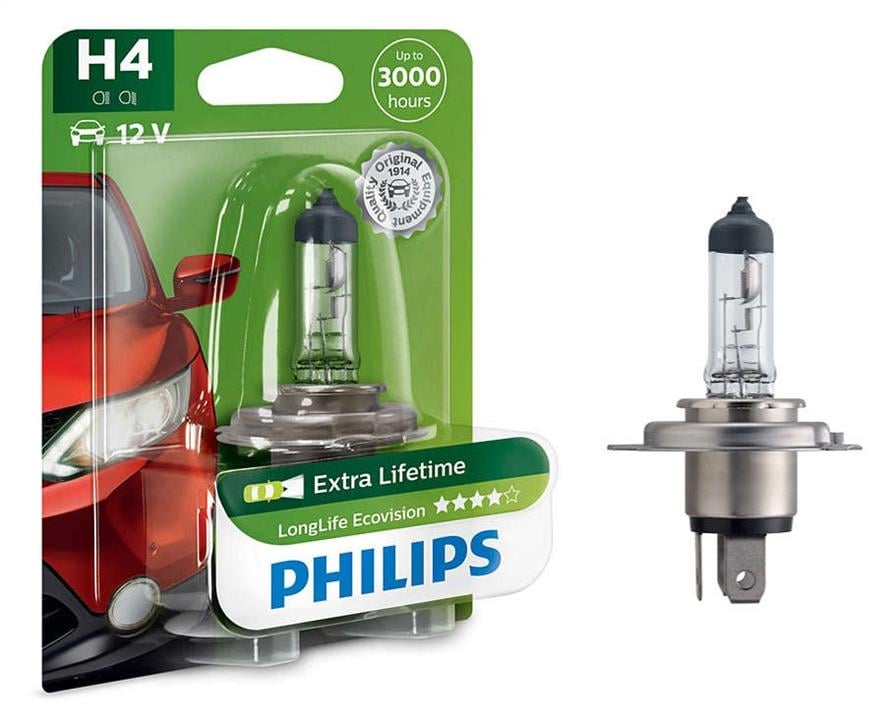 Philips 12342LLECOB1 Лампа галогенна Philips Longlife Ecovision 12В H4 60/55Вт 12342LLECOB1: Купити в Україні - Добра ціна на EXIST.UA!