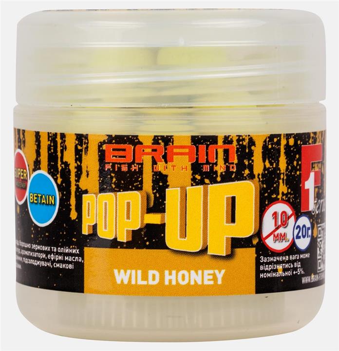 Brain 18580252 Бойл Brain Pop-Up F1 Wild Honey (мед) 10mm 20g 18580252: Купити в Україні - Добра ціна на EXIST.UA!
