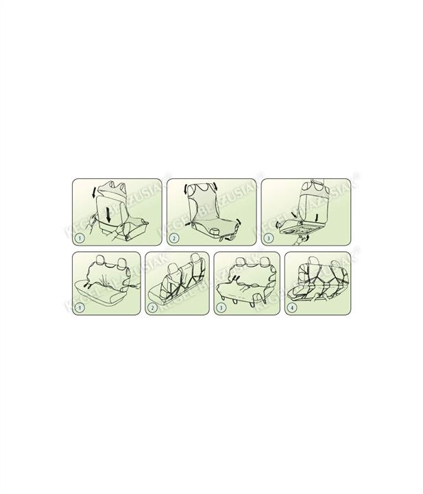 Чохол-майка на заднє сидіння "Cotton" червоний Kegel-Blazusiak 5-1097-253-4060