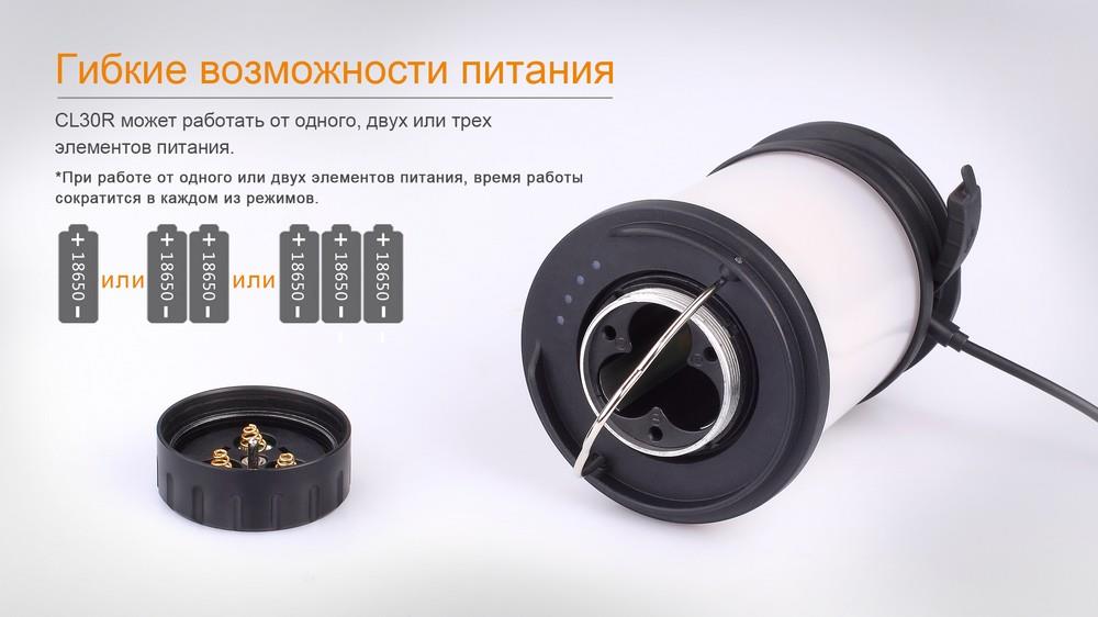 Фонарь кемпинговый, ​черный Fenix CL30R