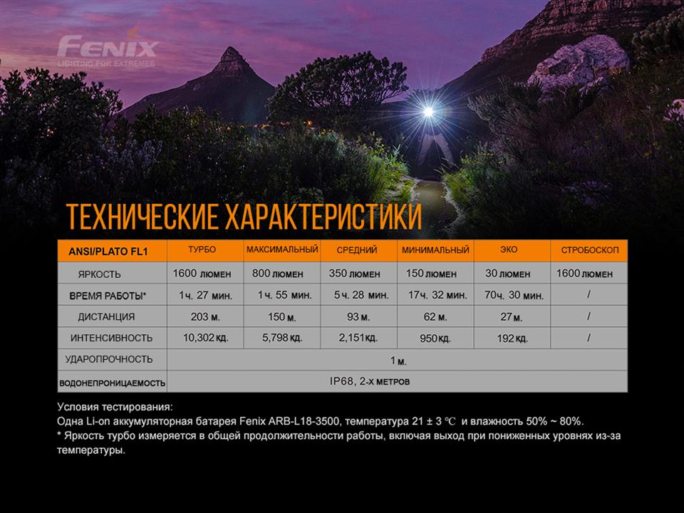 Fenix Ліхтар ручний Cree XP-L HI LED – ціна 3610 UAH
