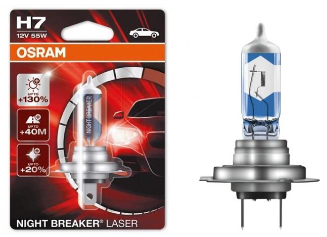 Osram 64210NBL-01B Лампа галогенна Osram Night Breaker Laser +130% 12В H7 55Вт +130% 64210NBL01B: Купити в Україні - Добра ціна на EXIST.UA!