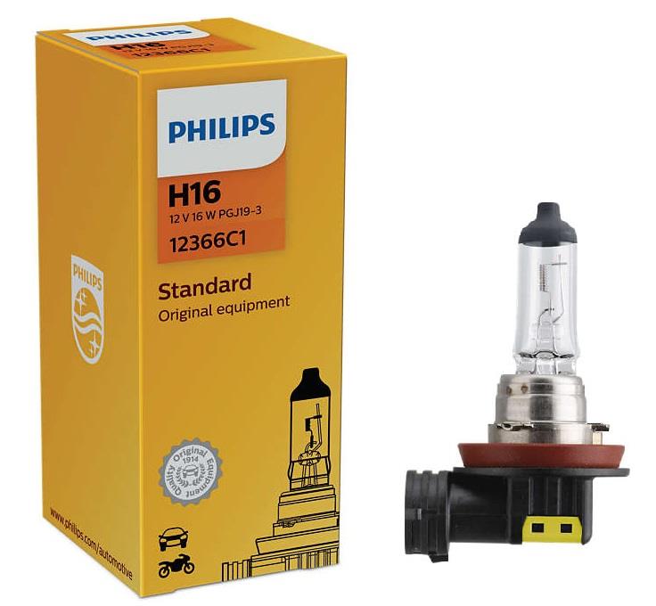 Philips 12366C1 Лампа галогенна Philips Standard 12В H16 19Вт 12366C1: Купити в Україні - Добра ціна на EXIST.UA!