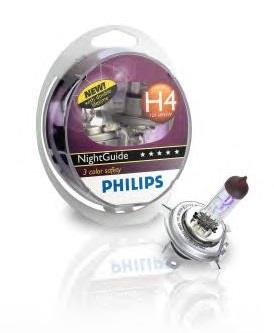 Philips 12342NGDLS2 Лампа галогенна Philips Nightguide Doublelife 12В H4 60/55Вт 12342NGDLS2: Купити в Україні - Добра ціна на EXIST.UA!
