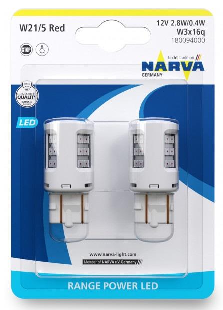 Narva 180094000 Лампа світлодіодна Narva Range Power LED T20 12V W3x16q 180094000: Купити в Україні - Добра ціна на EXIST.UA!