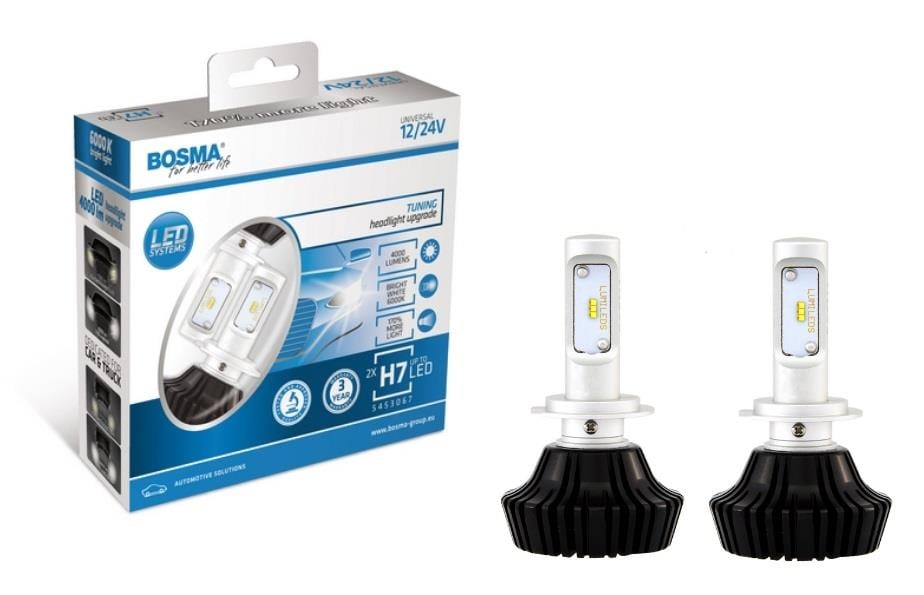 Bosma 6087 Лампи світлодіодні комплект BOSMA H7 12/24V 6000K (2 шт.) 6087: Приваблива ціна - Купити в Україні на EXIST.UA!