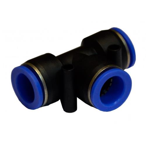SPE0608 Airkraft Соединение цанговое для полиуретановых шлангов PU/PR (Т-обр., шланг) 6*6*8мм
