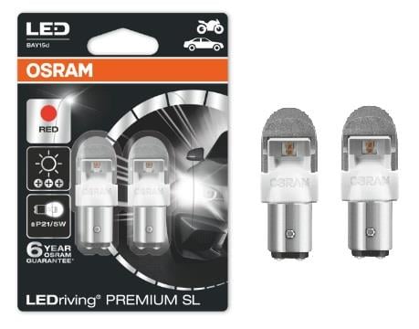 Osram 1557R-02B Лампа світлодіодна Osram LEDriving Premium SL P21/5W 12V BAY15d (2 шт.) 1557R02B: Купити в Україні - Добра ціна на EXIST.UA!