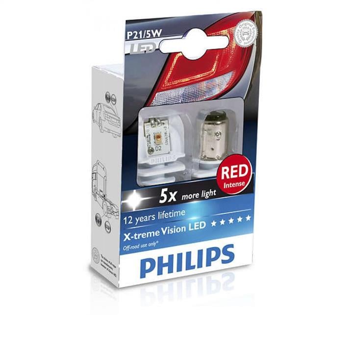 Philips 12899RX2 Лампа світлодіодна Philips X-Treme Vision LED P21/5W 12/24V BAY15d 12899RX2: Приваблива ціна - Купити в Україні на EXIST.UA!