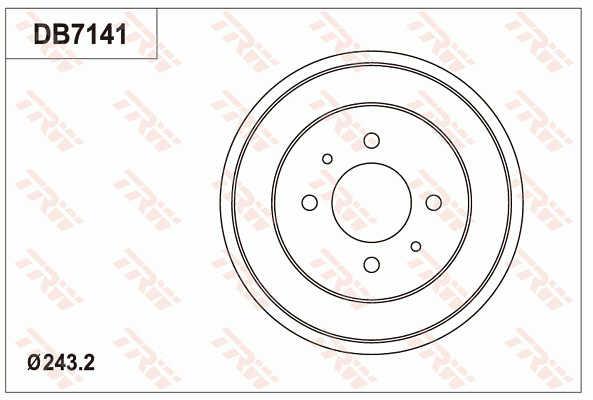 TRW DB7141 Барабан гальмівний DB7141: Купити в Україні - Добра ціна на EXIST.UA!
