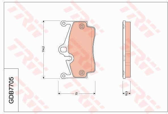 TRW GDB7705 Гальмівні колодки TRW COTEC, комплект GDB7705: Купити в Україні - Добра ціна на EXIST.UA!