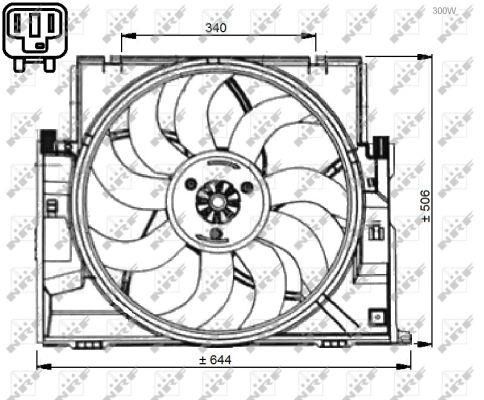 NRF 47735 Вентилятор радіатора охолодження 47735: Купити в Україні - Добра ціна на EXIST.UA!