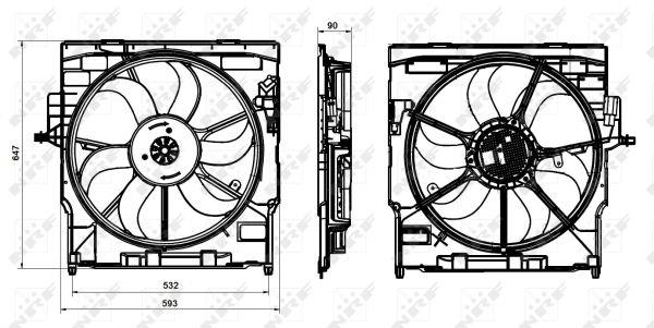 NRF 47837 Вентилятор радіатора 47837: Купити в Україні - Добра ціна на EXIST.UA!