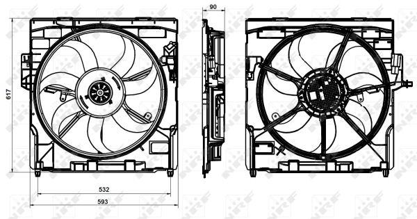NRF 47864 Вентилятор радіатора 47864: Купити в Україні - Добра ціна на EXIST.UA!