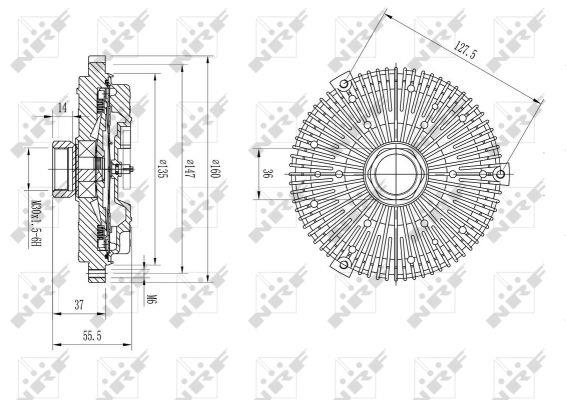 NRF Вискомуфта в сборе – цена 3303 UAH