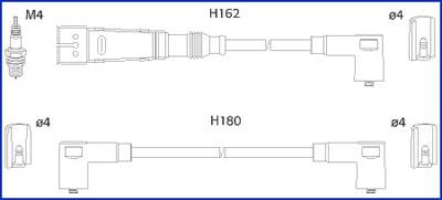 134795 Hitachi Провода высоковольтные, комплект