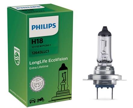 Philips Лампа галогенна Philips Longlife Ecovision 12В H18 65Вт – ціна 734 UAH