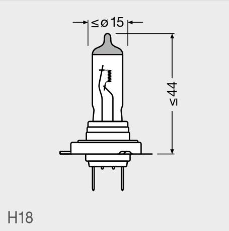 Лампа галогенна Philips Longlife Ecovision 12В H18 65Вт Philips 12643LLC1
