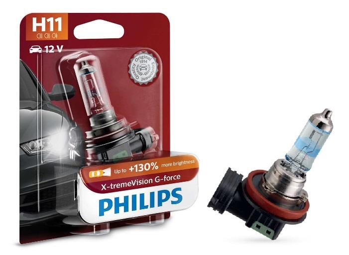 Philips 12362XVGB1 Лампа галогенна Philips X-tremeVision G-force +130% 12В H11 55Вт +130% 12362XVGB1: Купити в Україні - Добра ціна на EXIST.UA!