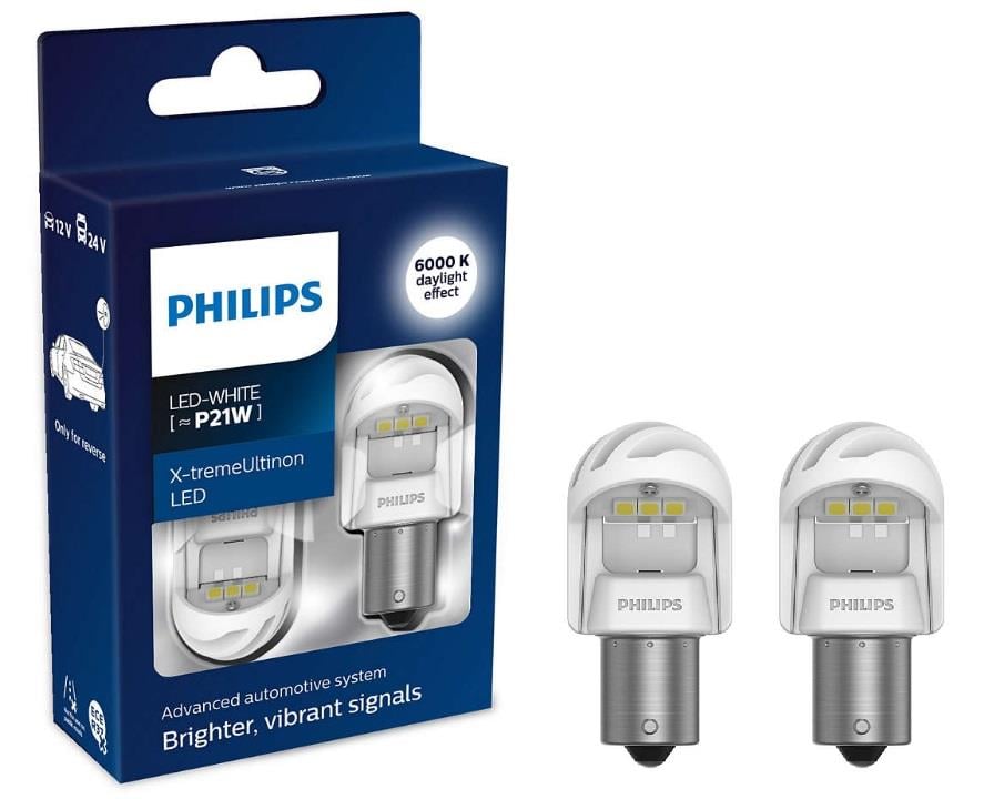 Philips 11498XUWX2 Лампа світлодіодна Philips X-tremeUltinon LED gen2 P21W 12/24V BA15s (2 шт.) 11498XUWX2: Купити в Україні - Добра ціна на EXIST.UA!