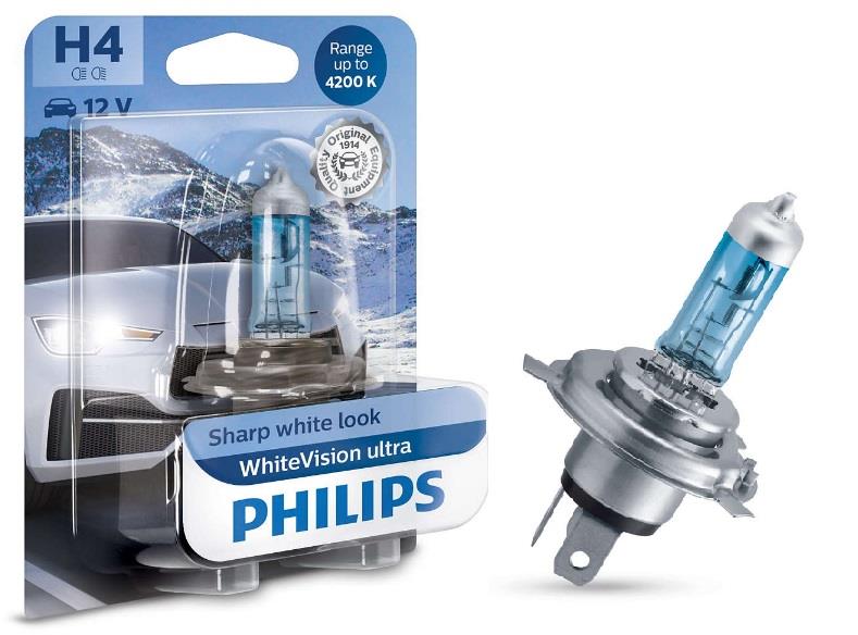 Philips Лампа галогенна Philips Whitevision Ultra 12В H4 60&#x2F;55Вт – ціна 403 UAH