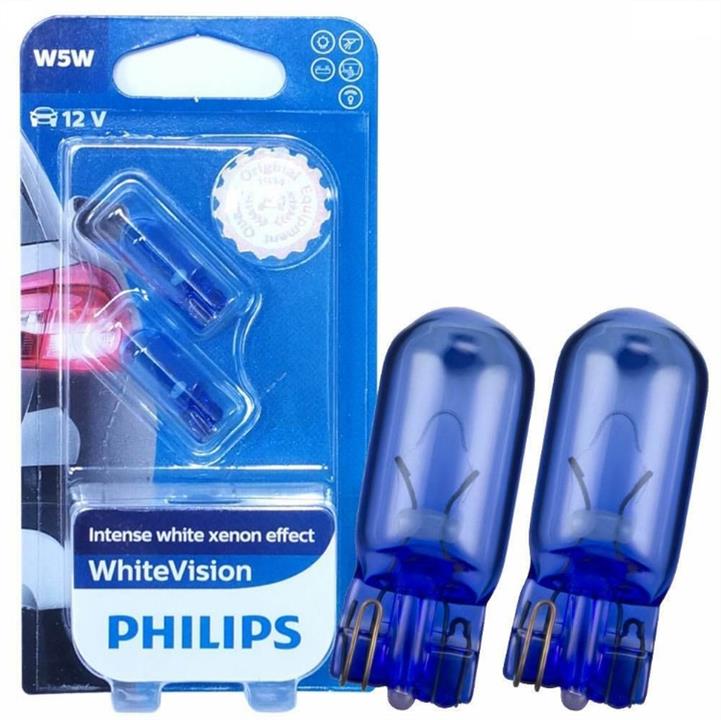 Philips Лампа розжарювання Philips WhiteVision ultra W5W 12V W2.1x9.5d (2 шт.) – ціна 149 UAH