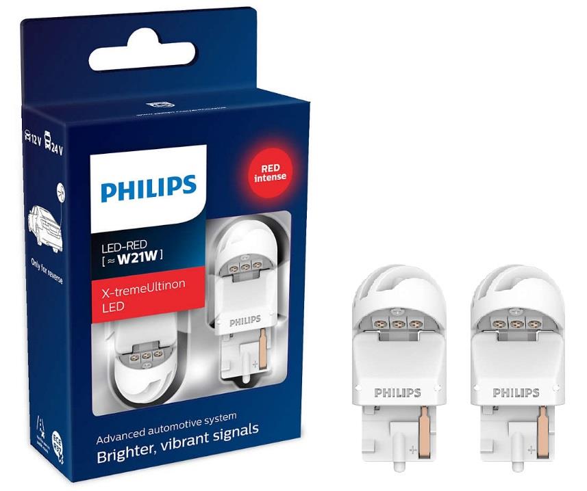 Philips 11065XURX2 Лампа світлодіодна Philips X-tremeUltinon LED gen2 W21W 12/24V W3x16d RED (2 шт.) 11065XURX2: Купити в Україні - Добра ціна на EXIST.UA!
