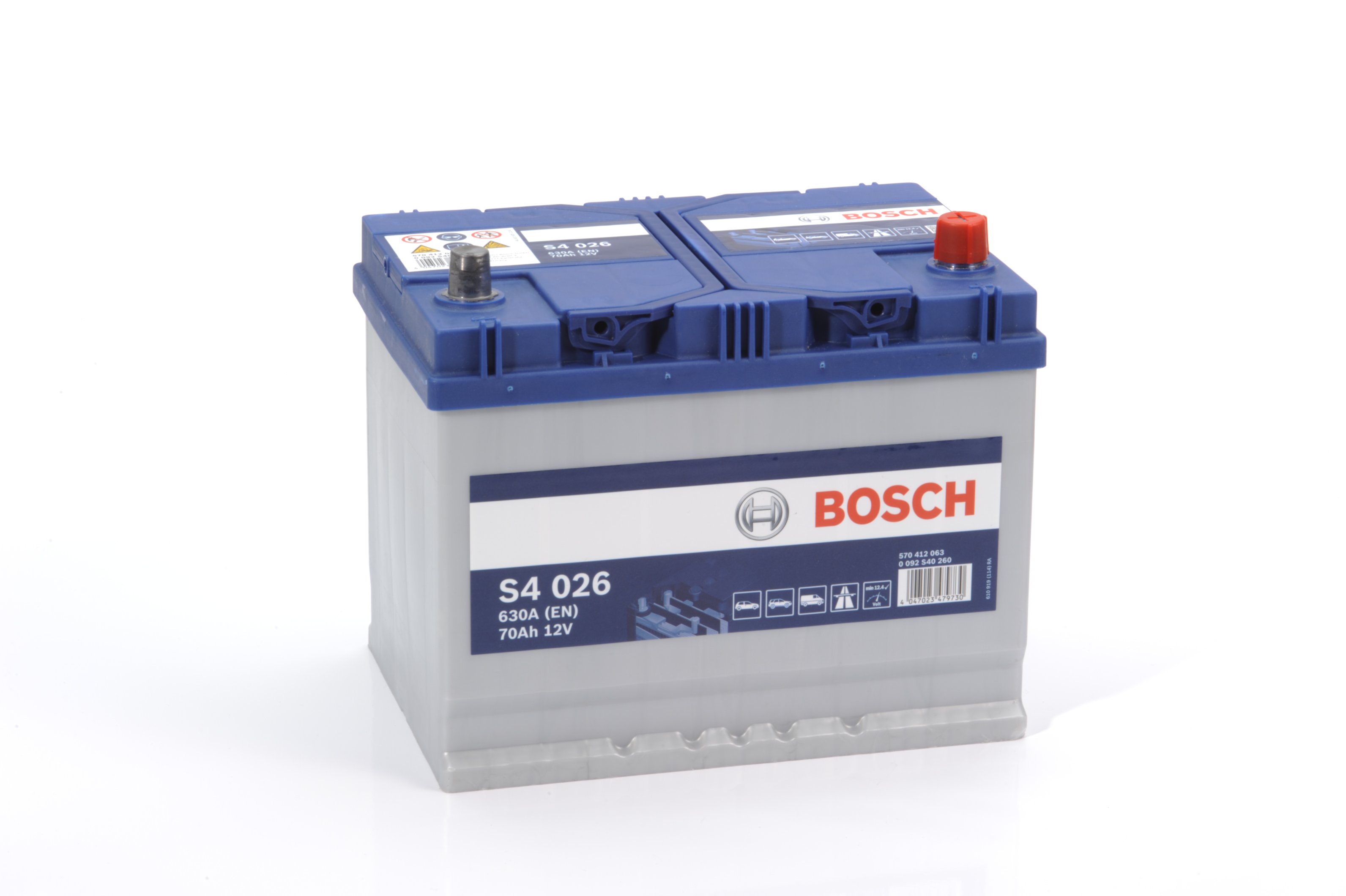Батарея аккумуляторная Bosch 12В 70Ач 630A(EN) R+ Bosch 0092S40260 - фото 10