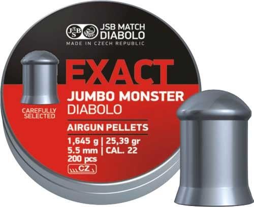JSB 546288-200 Кулі пневматичні JSB Diabolo Exact Jumbo Monster, 200 шт / уп, 1,645 г, 5,52 мм 546288200: Купити в Україні - Добра ціна на EXIST.UA!