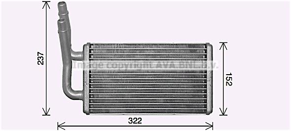 AVA FD6661 Теплообмінник, система опалення салону FD6661: Купити в Україні - Добра ціна на EXIST.UA!