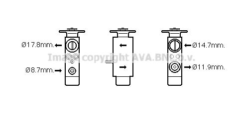 AVA MN1082 Клапан розширювальний кондиціонеру MN1082: Купити в Україні - Добра ціна на EXIST.UA!