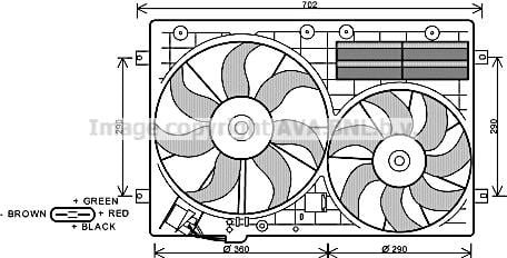 AVA VN7529 Вентилятор, система охолодження двигуна VN7529: Купити в Україні - Добра ціна на EXIST.UA!