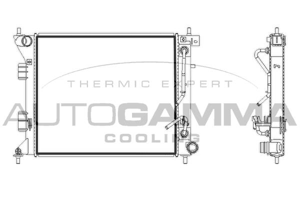 Autogamma 107930 Радіатор, система охолодження двигуна 107930: Купити в Україні - Добра ціна на EXIST.UA!