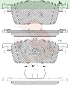 R Brake RB2297 Гальмівні колодки передні, комплект RB2297: Купити в Україні - Добра ціна на EXIST.UA!