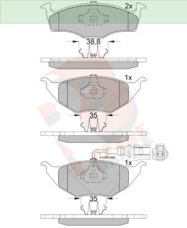 R Brake RB1594-071 Гальмівні колодки задні, комплект RB1594071: Купити в Україні - Добра ціна на EXIST.UA!