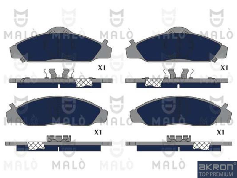 Malo 1051216 Гальмівні колодки, комплект 1051216: Купити в Україні - Добра ціна на EXIST.UA!