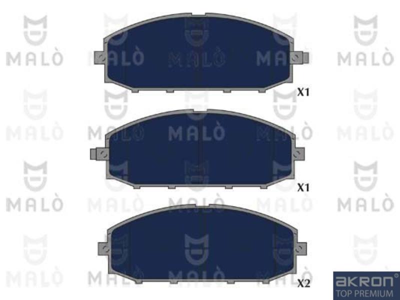 Malo 1051221 Гальмівні колодки, комплект 1051221: Купити в Україні - Добра ціна на EXIST.UA!