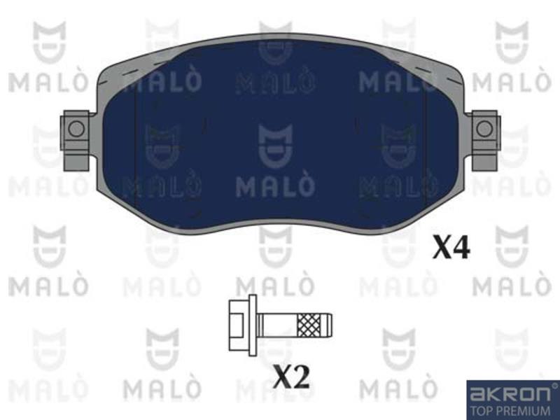 Malo 1051236 Гальмівні колодки, комплект 1051236: Купити в Україні - Добра ціна на EXIST.UA!