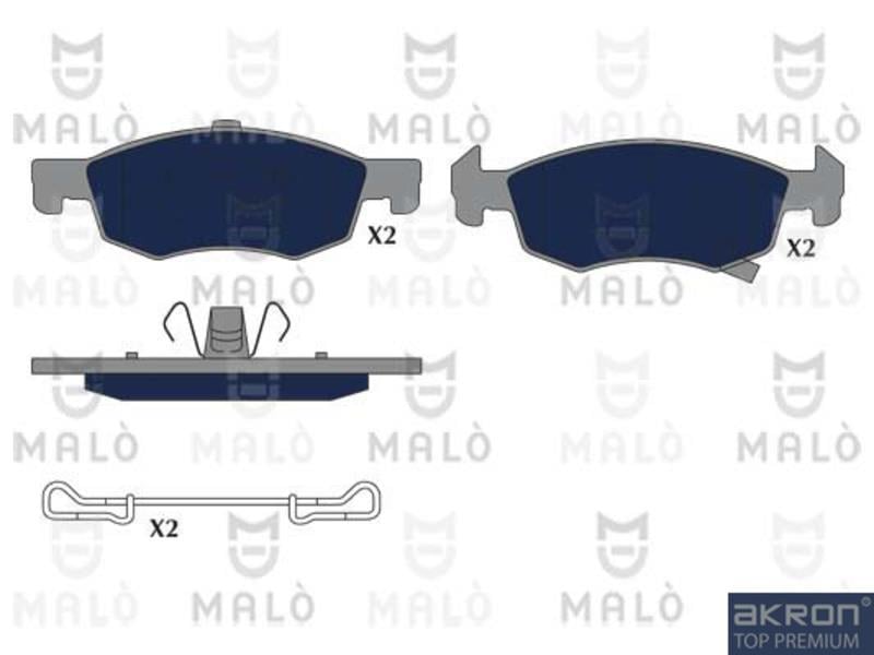 Malo 1051249 Гальмівні колодки, комплект 1051249: Купити в Україні - Добра ціна на EXIST.UA!
